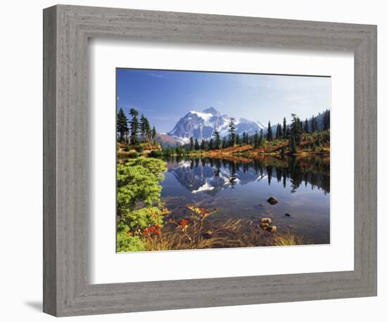 Mt Shuksan with Picture Lake, Mt Baker National Recreation Area, Washington, USA-Stuart Westmorland-Framed Photographic Print