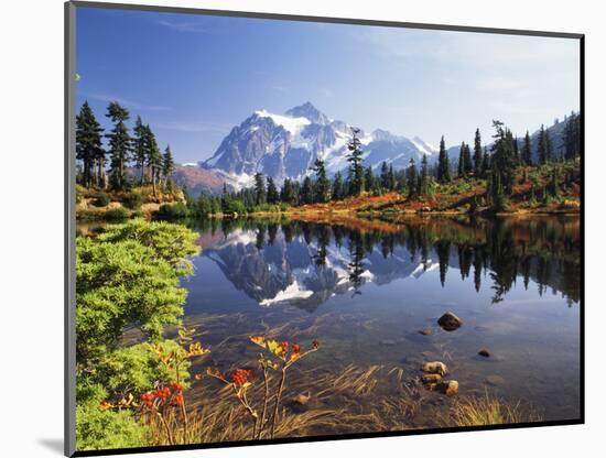 Mt Shuksan with Picture Lake, Mt Baker National Recreation Area, Washington, USA-Stuart Westmorland-Mounted Photographic Print