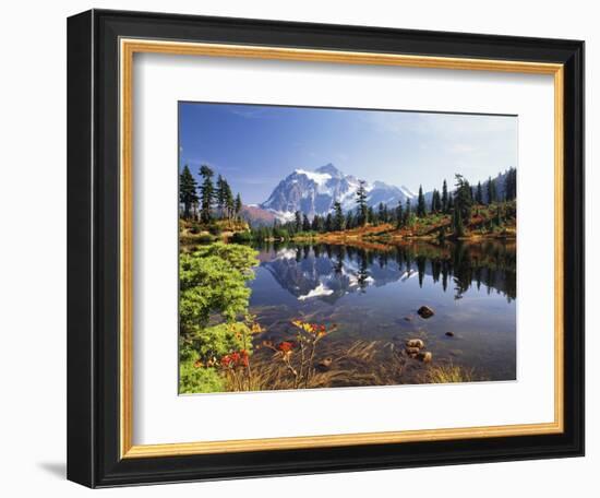 Mt Shuksan with Picture Lake, Mt Baker National Recreation Area, Washington, USA-Stuart Westmorland-Framed Photographic Print