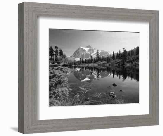 Mt Shuksan with Picture Lake, Mt Baker National Recreation Area, Washington, USA-Stuart Westmorland-Framed Photographic Print