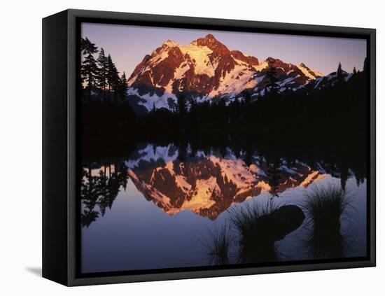 Mt. Shuskan in North Cascades National Park from Picture Lake, Washington-Charles Gurche-Framed Premier Image Canvas
