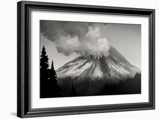 Mt. St. Helens Eruption-anatomyofrockthe-Framed Art Print