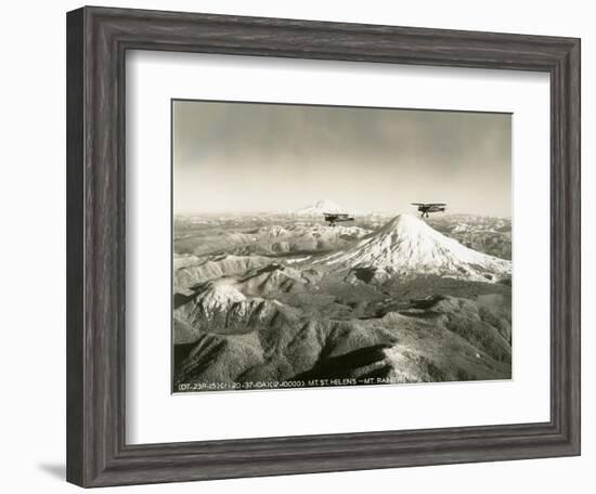 Mt. St. Helens - Mt. Rainier, 1937-null-Framed Giclee Print