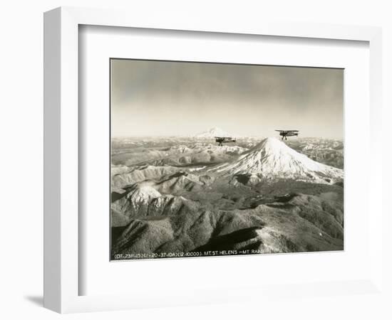 Mt. St. Helens - Mt. Rainier, 1937-null-Framed Giclee Print