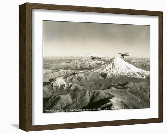 Mt. St. Helens - Mt. Rainier, 1937-null-Framed Giclee Print