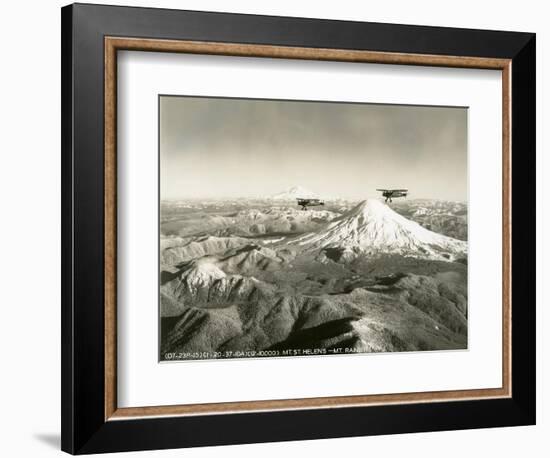 Mt. St. Helens - Mt. Rainier, 1937-null-Framed Premium Giclee Print