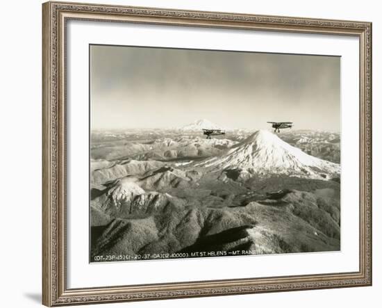 Mt. St. Helens - Mt. Rainier, 1937-null-Framed Giclee Print