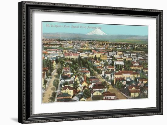 Mt. St. Helens over Portland, Oregon-null-Framed Art Print