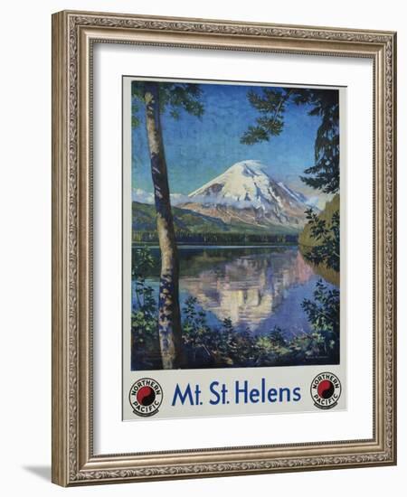 Mt. St. Helens Poster-Gustav Krollmann-Framed Giclee Print