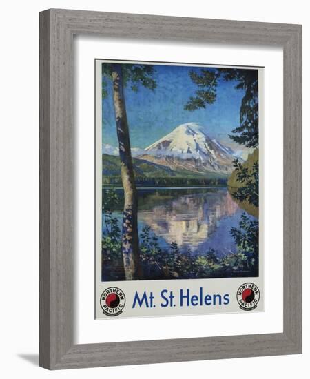 Mt. St. Helens Poster-Gustav Krollmann-Framed Giclee Print
