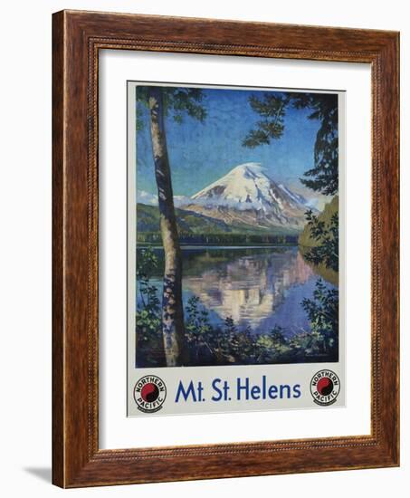 Mt. St. Helens Poster-Gustav Krollmann-Framed Giclee Print