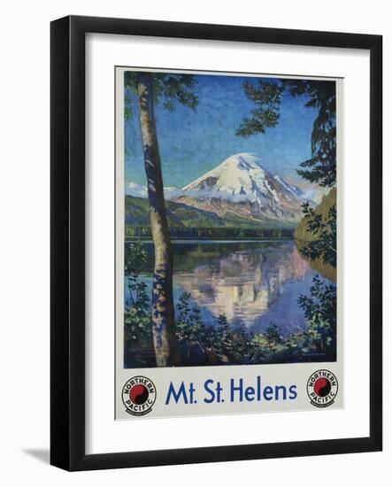 Mt. St. Helens Poster-Gustav Krollmann-Framed Giclee Print