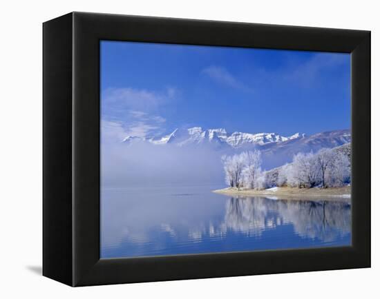 Mt. Timpanogas, Deer Creek Reservoir, Wasatch Mountains, Utah-Howie Garber-Framed Premier Image Canvas