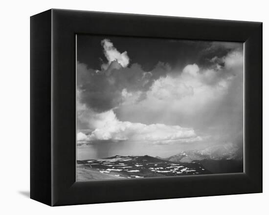 Mt Tops Low Horizon Dramatic Clouded Sky "In Rocky Mountain National Park" Colorado 1933-1942-Ansel Adams-Framed Stretched Canvas