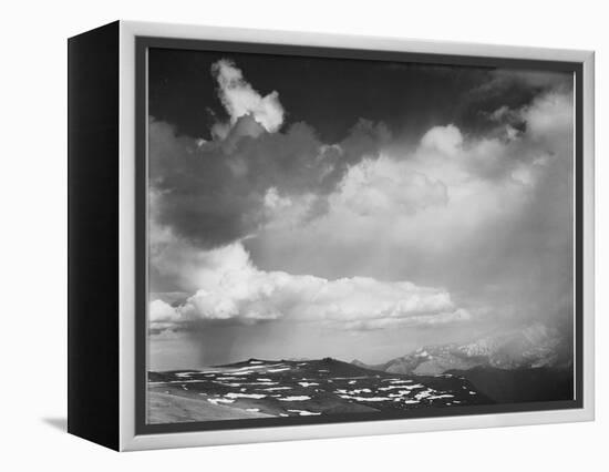 Mt Tops Low Horizon Dramatic Clouded Sky "In Rocky Mountain National Park" Colorado 1933-1942-Ansel Adams-Framed Stretched Canvas