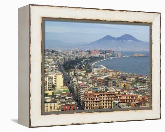 Mt. Vesuvius and View over Naples, Campania, Italy-Walter Bibikow-Framed Premier Image Canvas