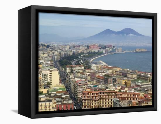 Mt. Vesuvius and View over Naples, Campania, Italy-Walter Bibikow-Framed Premier Image Canvas