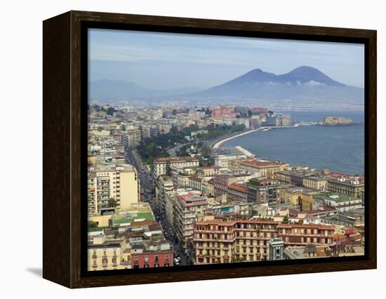 Mt. Vesuvius and View over Naples, Campania, Italy-Walter Bibikow-Framed Premier Image Canvas
