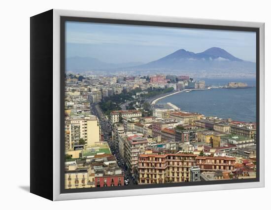 Mt. Vesuvius and View over Naples, Campania, Italy-Walter Bibikow-Framed Premier Image Canvas