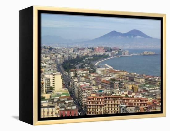 Mt. Vesuvius and View over Naples, Campania, Italy-Walter Bibikow-Framed Premier Image Canvas