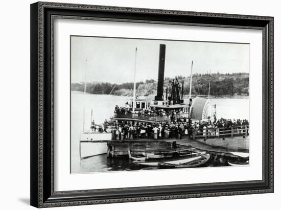 Mt Washington Steamer-Lantern Press-Framed Art Print