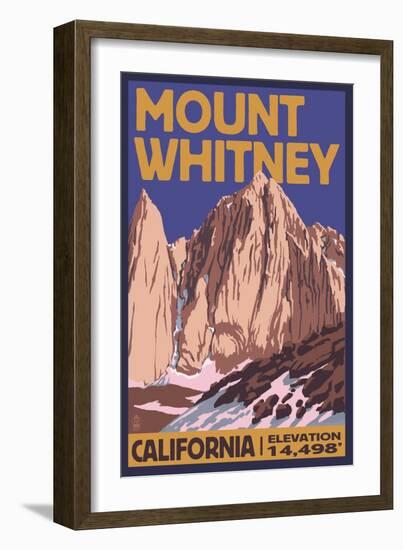 Mt. Whitney, California Peak-Lantern Press-Framed Art Print