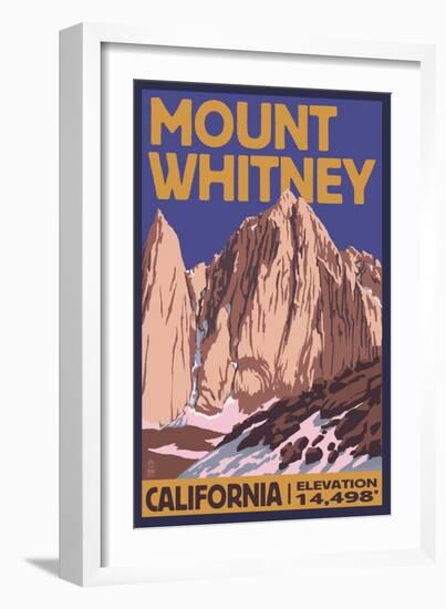 Mt. Whitney, California Peak-Lantern Press-Framed Art Print