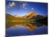 Mt Wilbur Reflects into Fishercap Lake, Many Glacier Valley of Glacier National Park, Montana, USA-Chuck Haney-Mounted Photographic Print