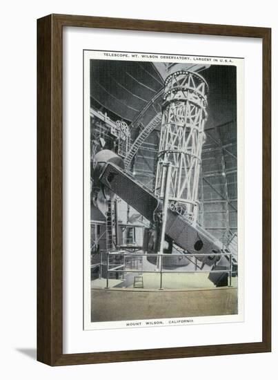 Mt. Wilson, California - Interior View of the Mt. Wilson Observatory-Lantern Press-Framed Premium Giclee Print