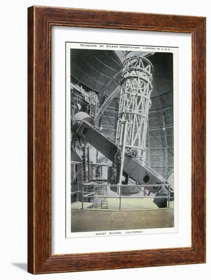 Mt. Wilson, California - Interior View of the Mt. Wilson Observatory-Lantern Press-Framed Art Print