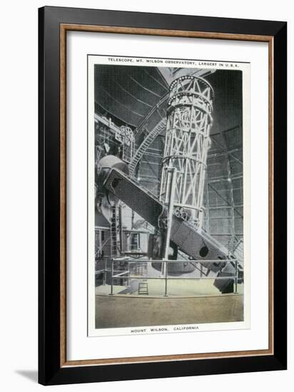 Mt. Wilson, California - Interior View of the Mt. Wilson Observatory-Lantern Press-Framed Art Print