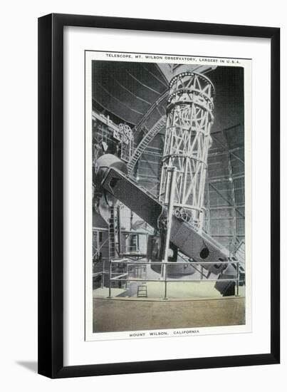 Mt. Wilson, California - Interior View of the Mt. Wilson Observatory-Lantern Press-Framed Art Print