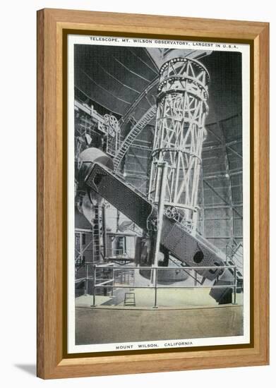 Mt. Wilson, California - Interior View of the Mt. Wilson Observatory-Lantern Press-Framed Stretched Canvas