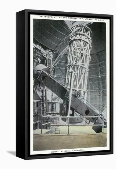 Mt. Wilson, California - Interior View of the Mt. Wilson Observatory-Lantern Press-Framed Stretched Canvas