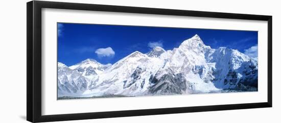 Mts Everest and Nuptse Sagamartha National Park Nepal-null-Framed Photographic Print