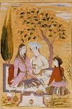 Amorous Couple and a Servant, 1696-Mu'in Musavvir-Framed Giclee Print