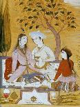 Amorous Couple and a Servant, 1696-Mu'in Musavvir-Mounted Giclee Print