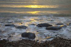 Sun Reflecting on Sea Surface with Rocks on Beach, Scotland, UK, June 2009-Mu?oz-Framed Photographic Print