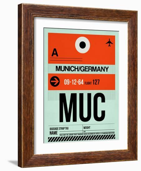 MUC Munich Luggage Tag 2-NaxArt-Framed Art Print