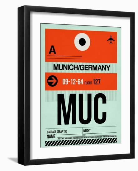 MUC Munich Luggage Tag 2-NaxArt-Framed Art Print