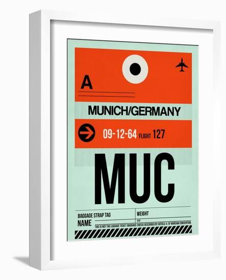 MUC Munich Luggage Tag 2-NaxArt-Framed Art Print