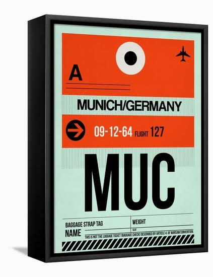 MUC Munich Luggage Tag 2-NaxArt-Framed Stretched Canvas