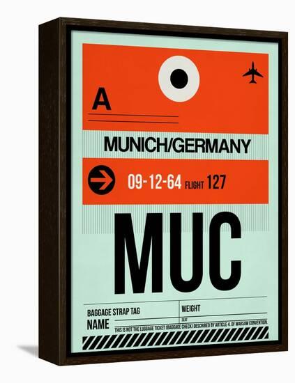 MUC Munich Luggage Tag 2-NaxArt-Framed Stretched Canvas