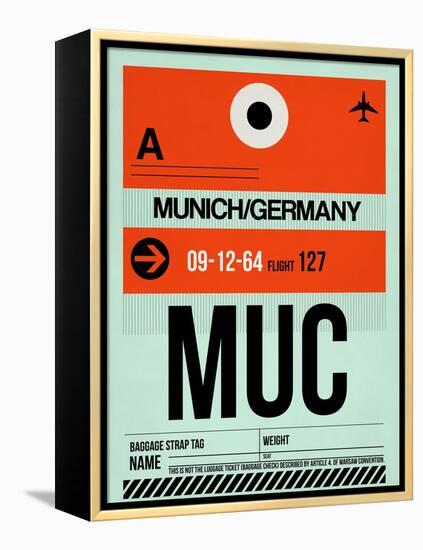 MUC Munich Luggage Tag 2-NaxArt-Framed Stretched Canvas