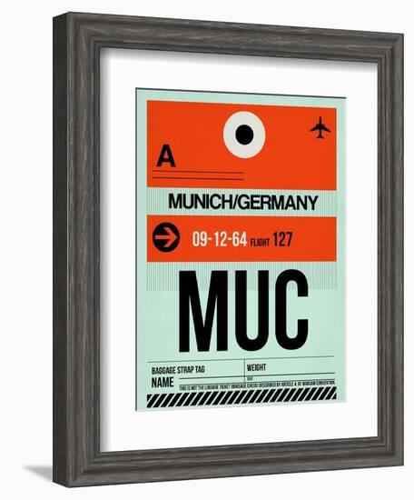 MUC Munich Luggage Tag 2-NaxArt-Framed Art Print