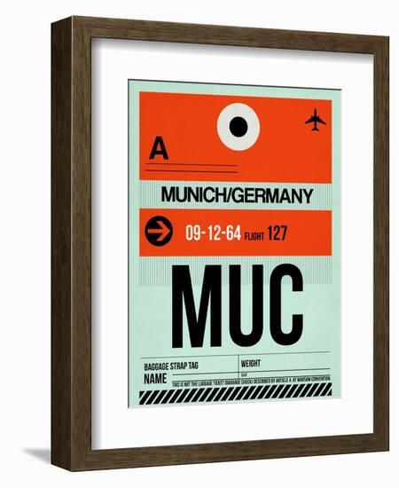 MUC Munich Luggage Tag 2-NaxArt-Framed Art Print