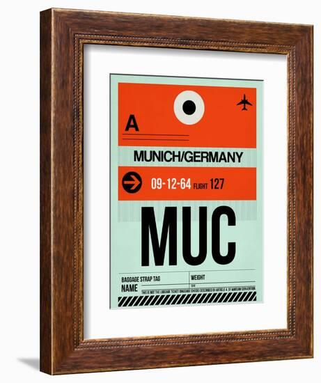 MUC Munich Luggage Tag 2-NaxArt-Framed Art Print