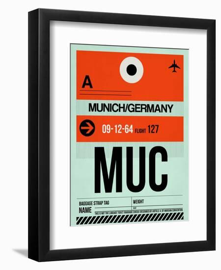 MUC Munich Luggage Tag 2-NaxArt-Framed Art Print