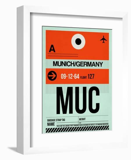 MUC Munich Luggage Tag 2-NaxArt-Framed Art Print