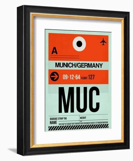 MUC Munich Luggage Tag 2-NaxArt-Framed Art Print